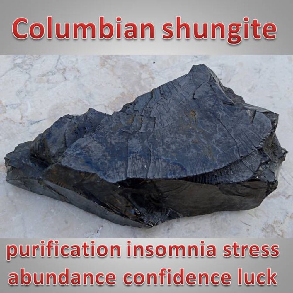 #1 Columbian Shungite raw chunk crystal rock